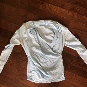 Long sleeve wrap top sz 6 Pima cotton